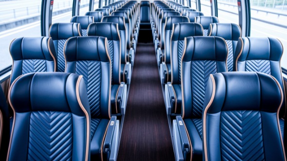south jordan 50 passenger charter bus inside