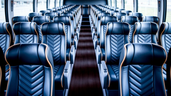 south jordan 54 passenger charter bus inside