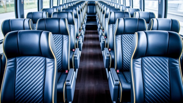 south jordan 55 passenger charter bus inside