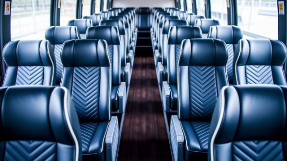 south jordan 56 passenger charter bus inside
