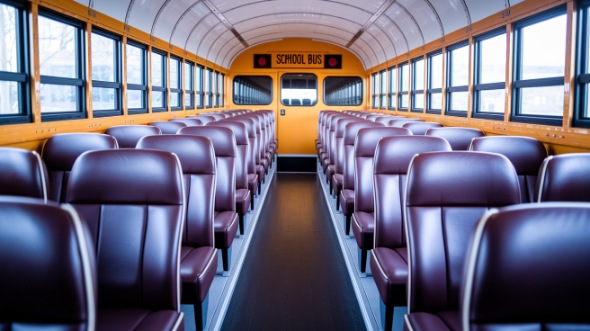 south jordan school bus rental interior